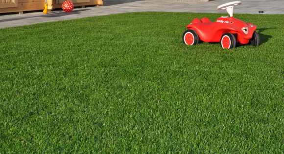 Mähroboterrasen - wächst im Schatten und in der Sonne.